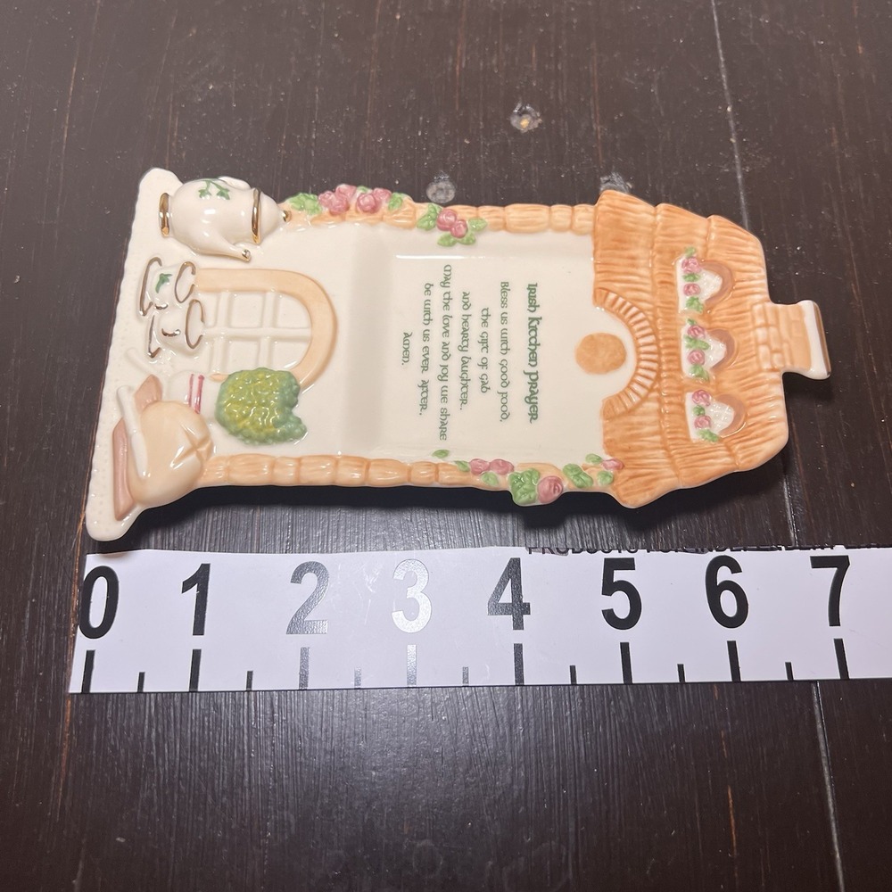 Lenox Irish Kitchen Prayer Spoon Rest 818819 Porcelain Cottage Ireland Decor - Picture 6 of 7